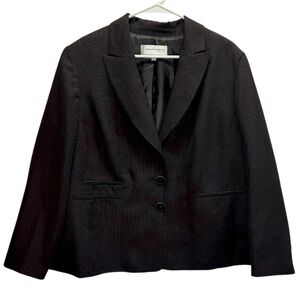 Jones New York Black Pinstripe Women's Suit Jacket. Size 16W